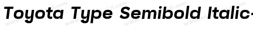 Toyota Type Semibold Italic字体转换